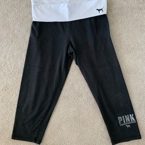 Victoria’s Secret PINK black crop yoga pants